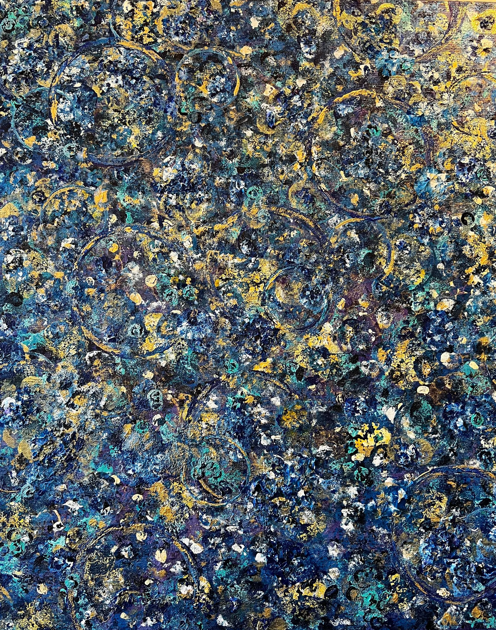 Close-up of the textures and circular forms in Beginning.