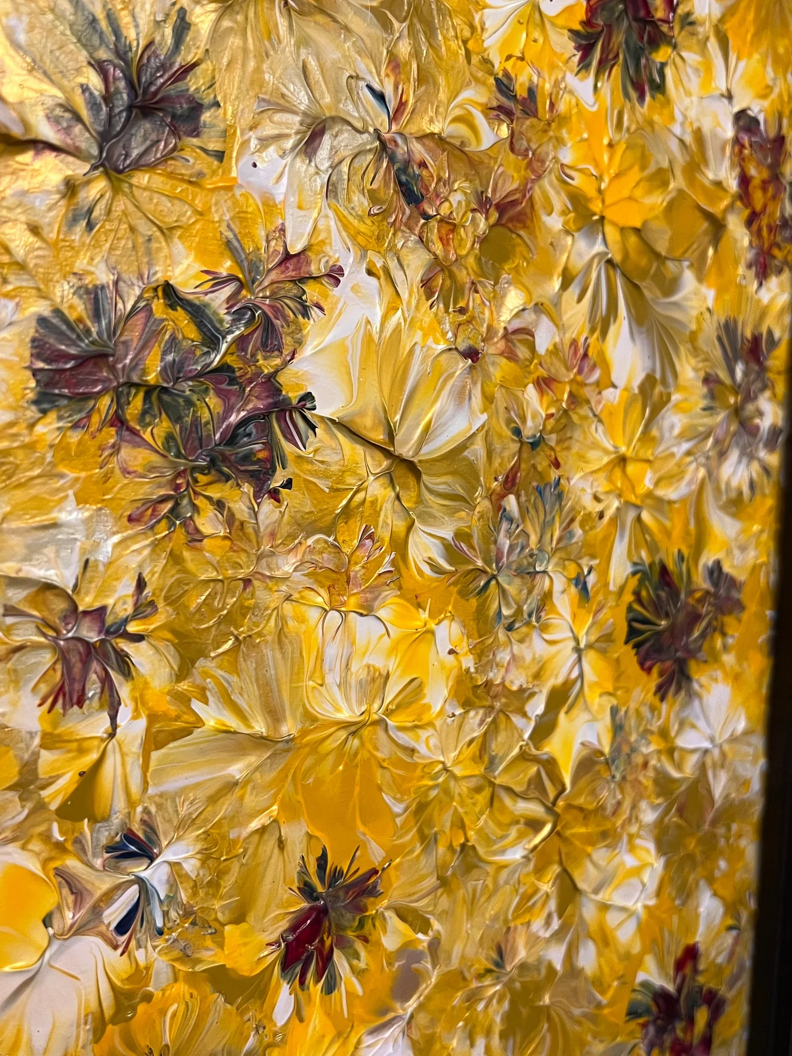 Close-up of the paint textures in Golden Meadows.