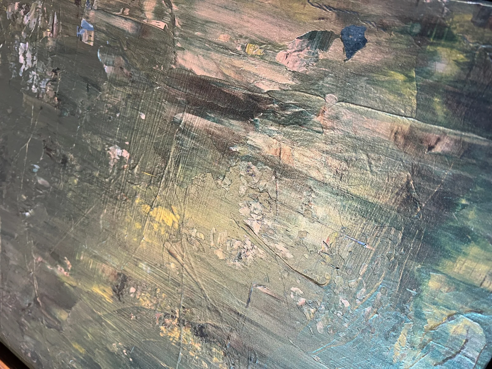 Angled close-up of the textures in Into the Thick of It.