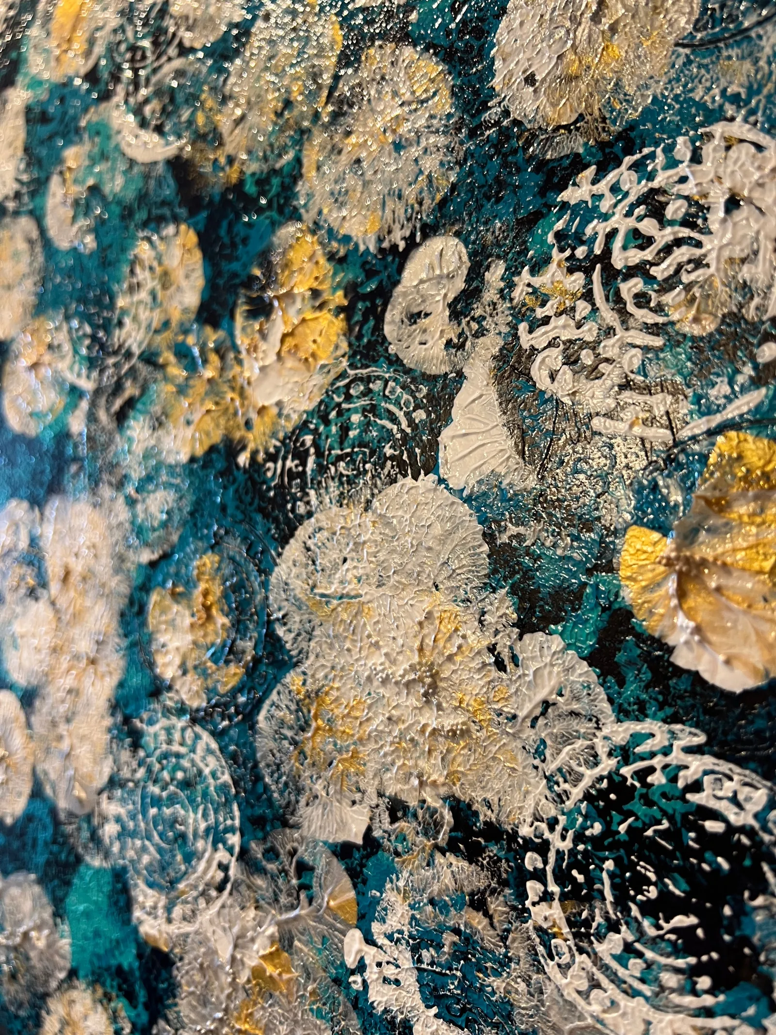 Close-up of the textures in Midnight & Magnolias.