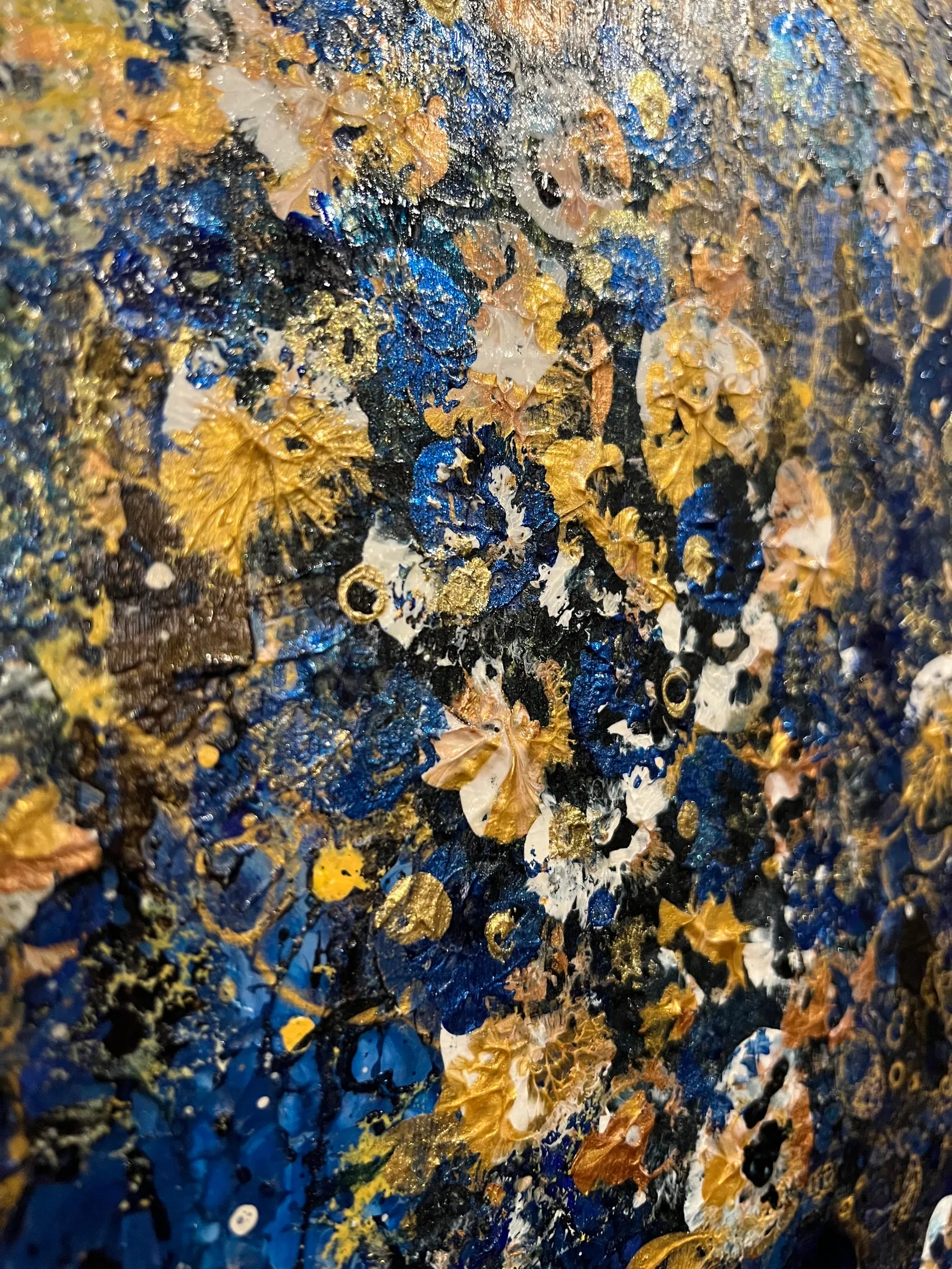 Angled close-up showing the paint texture of Orion’s Garden.